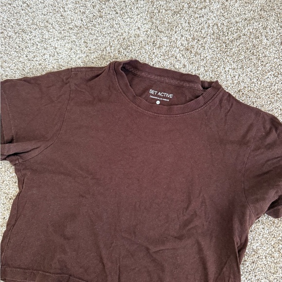 SET Active Chocolate Brown Tee - Picture 1 of 2
